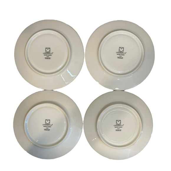 (4) FOUR Piece LOVERAMICS MINTER GARDEN Tea Cup Saucer Set Pattern Lynn's China - Picture 5 of 14